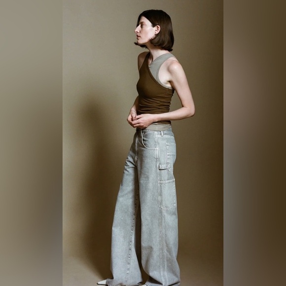 AGOLDE Magda Carpenter Jean in Drab - Picture 3 of 11